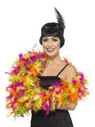 Deluxe Neon Multi Colour Feather Boa
