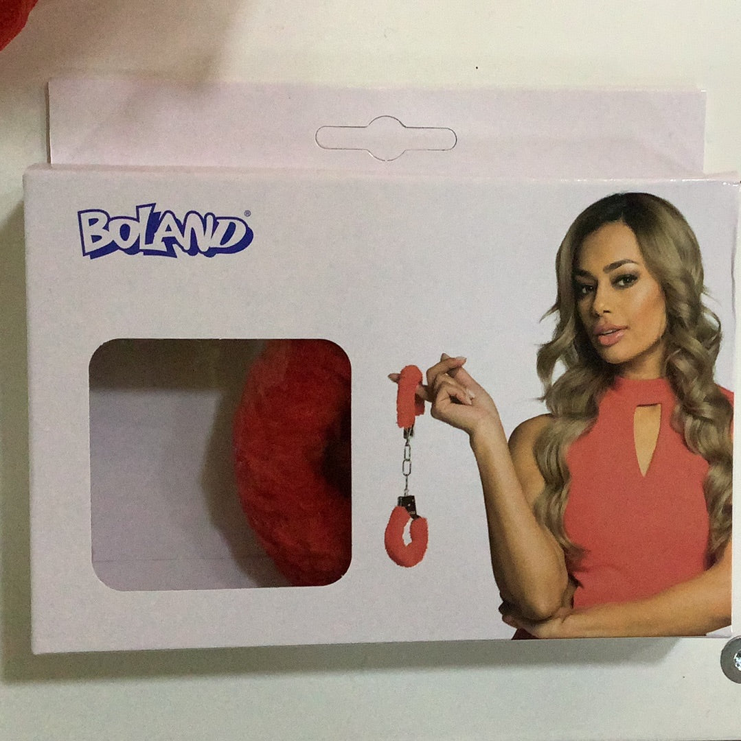 Red furry handcuffs