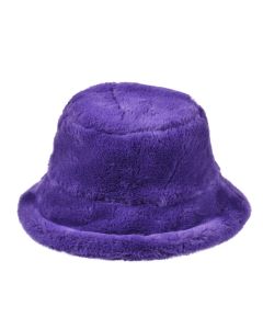 Purple Fluffy Bucket Hat