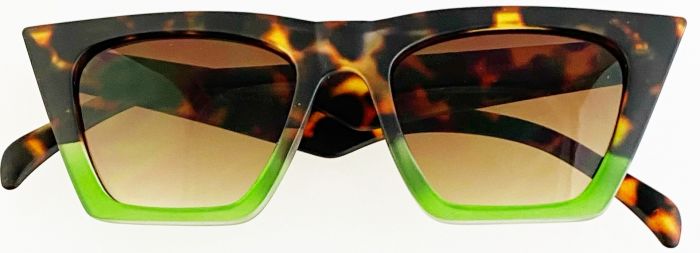 Tortoiseshell Green Chunky Sunglasses